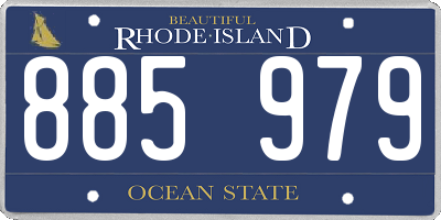 RI license plate 885979