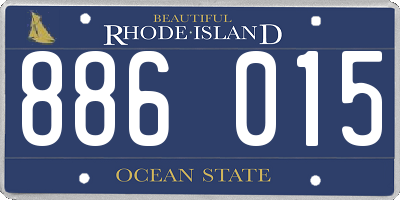 RI license plate 886015