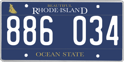 RI license plate 886034