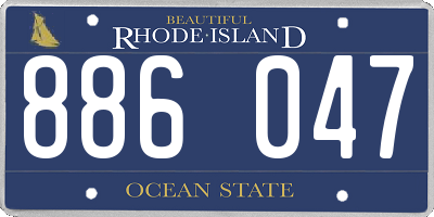 RI license plate 886047