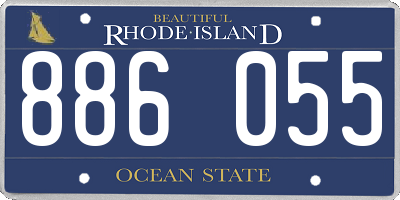 RI license plate 886055
