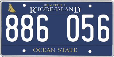 RI license plate 886056