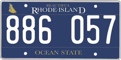 RI license plate 886057