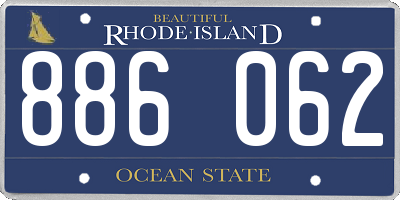 RI license plate 886062
