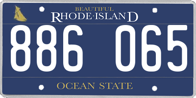 RI license plate 886065