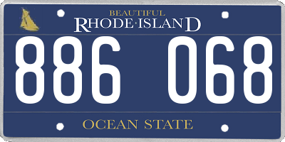 RI license plate 886068