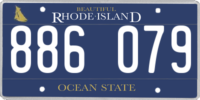 RI license plate 886079