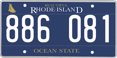 RI license plate 886081