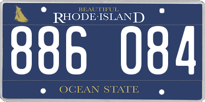 RI license plate 886084