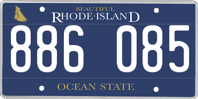 RI license plate 886085
