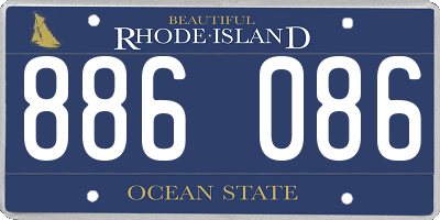 RI license plate 886086