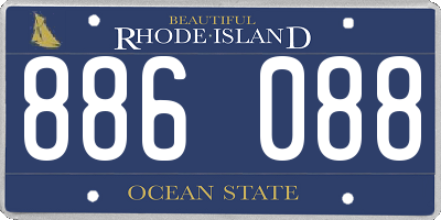 RI license plate 886088