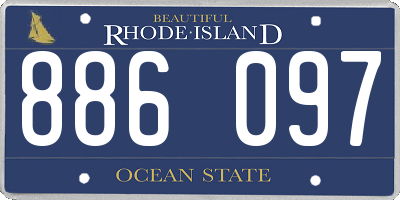 RI license plate 886097