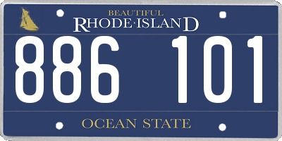RI license plate 886101