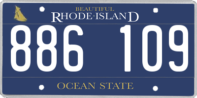 RI license plate 886109