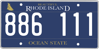 RI license plate 886111