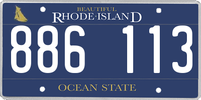 RI license plate 886113