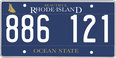 RI license plate 886121