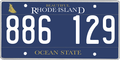 RI license plate 886129