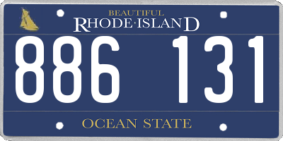 RI license plate 886131