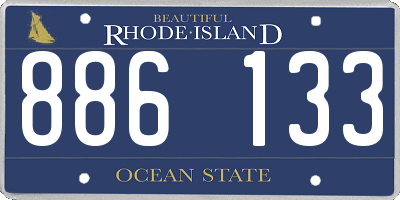RI license plate 886133