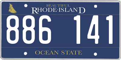 RI license plate 886141