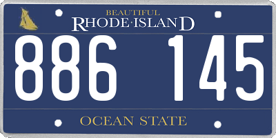 RI license plate 886145