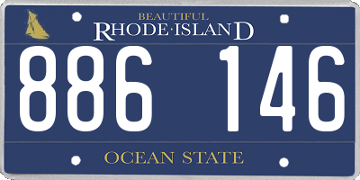 RI license plate 886146