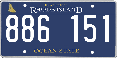RI license plate 886151