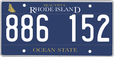 RI license plate 886152