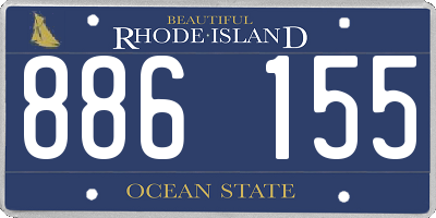 RI license plate 886155