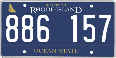 RI license plate 886157