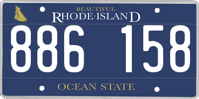 RI license plate 886158