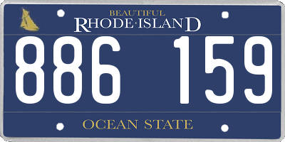 RI license plate 886159