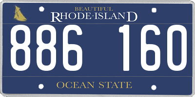 RI license plate 886160