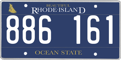 RI license plate 886161