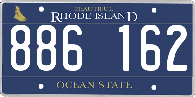 RI license plate 886162
