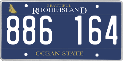 RI license plate 886164