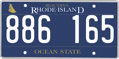 RI license plate 886165