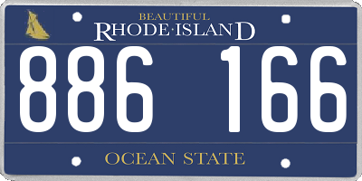 RI license plate 886166