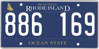 RI license plate 886169