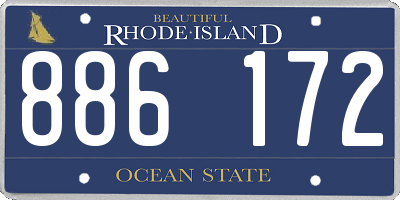RI license plate 886172