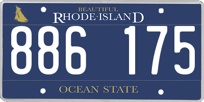 RI license plate 886175