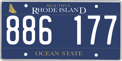 RI license plate 886177
