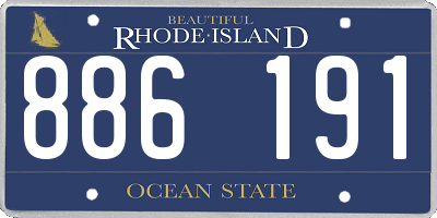 RI license plate 886191