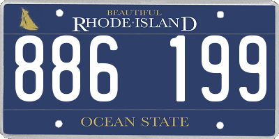 RI license plate 886199