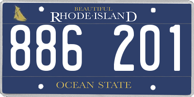 RI license plate 886201
