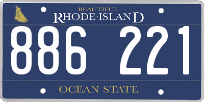 RI license plate 886221