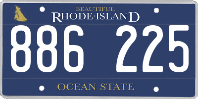 RI license plate 886225