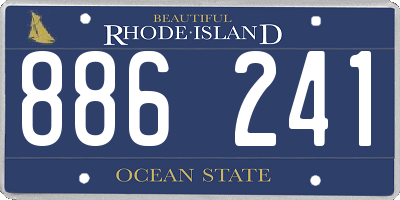 RI license plate 886241